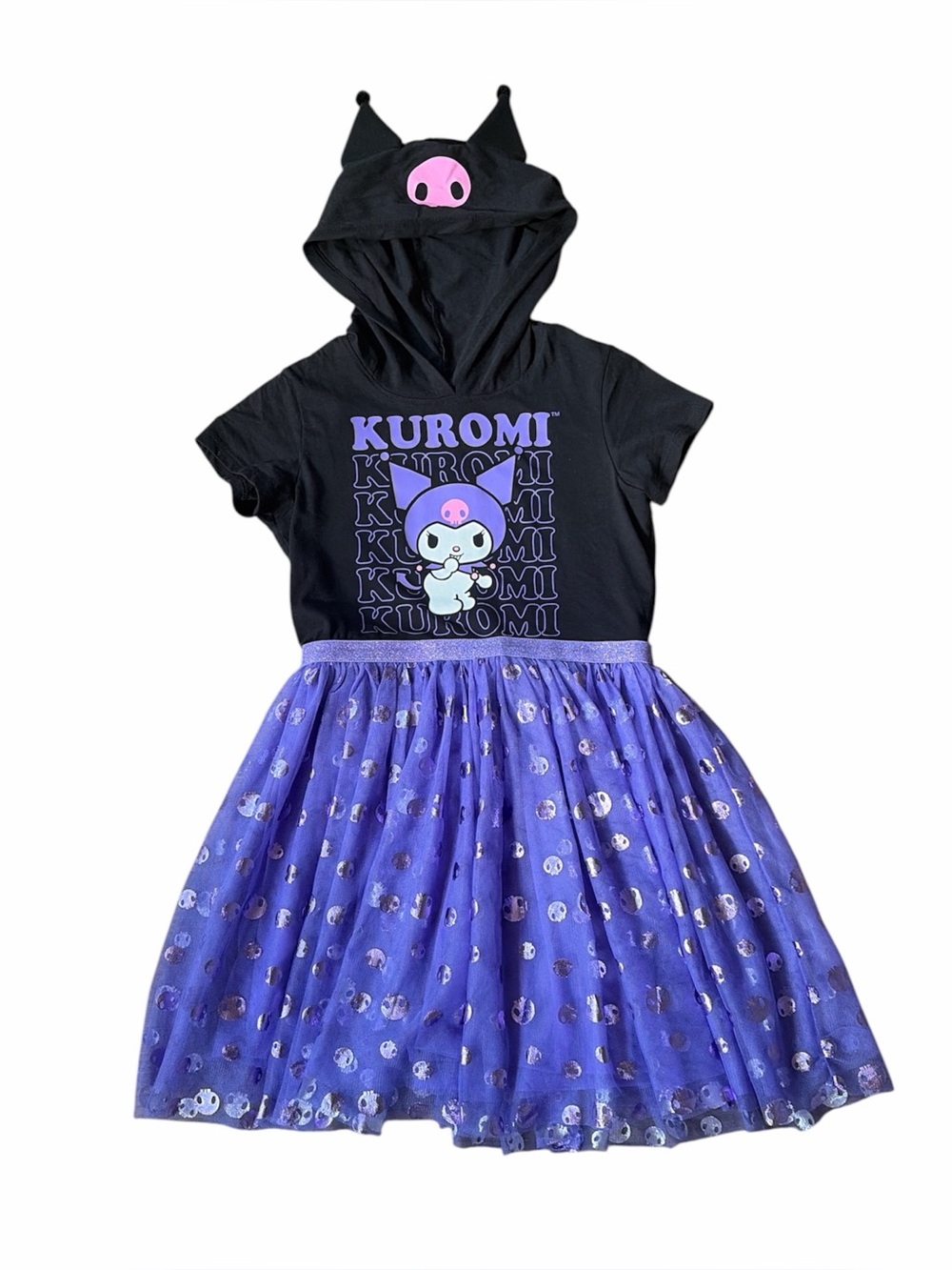 Sanrio Kuromi Short Sleeve Dress Size Girls Large